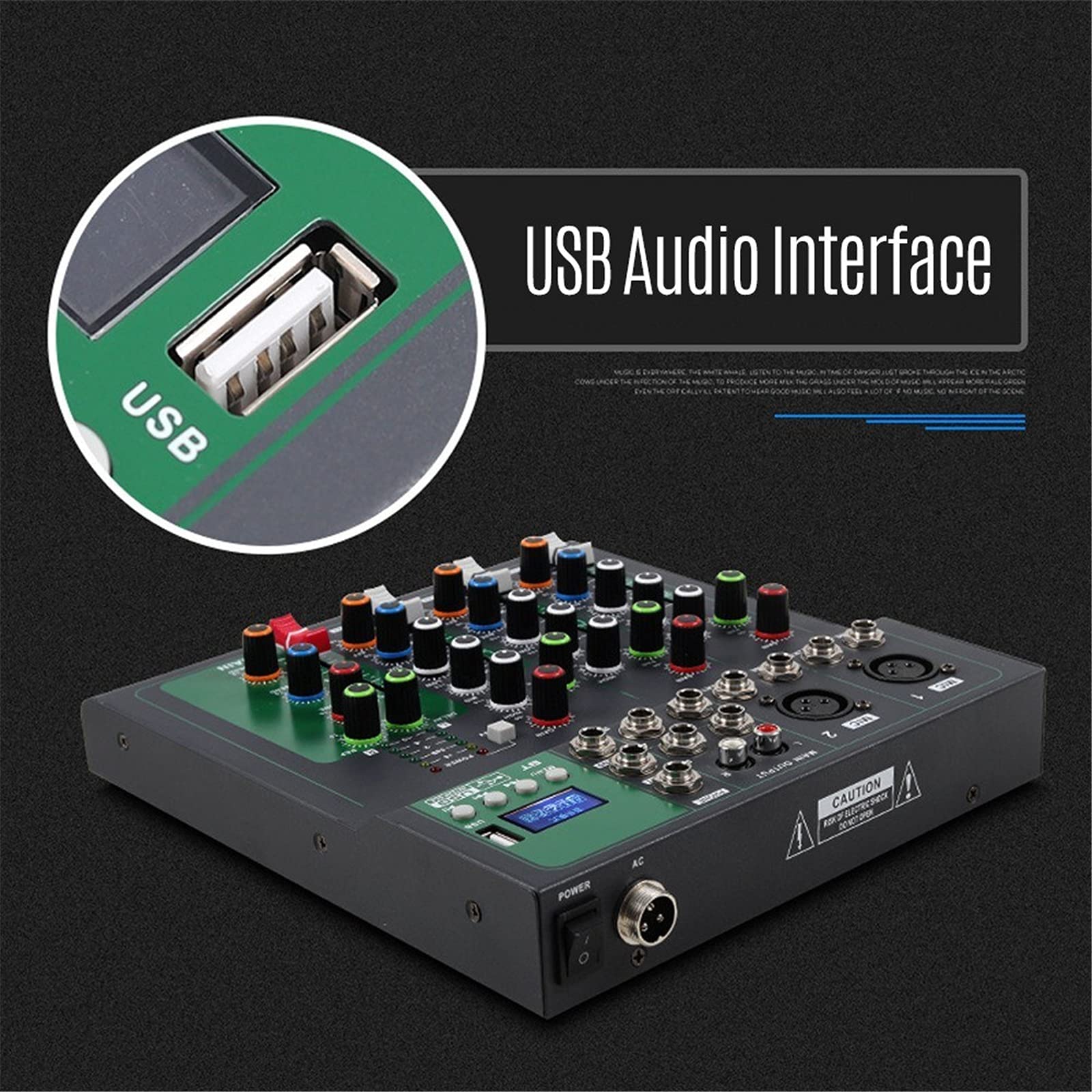 Amazon.co.jp: オーディオミキサー 4チャンネルミキシングコンソールは